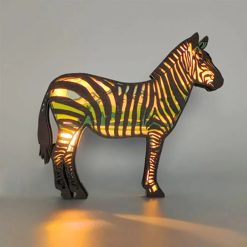 Retro Classic Style Animal Wood Boxwood Storage Rack Artificial Decorations
