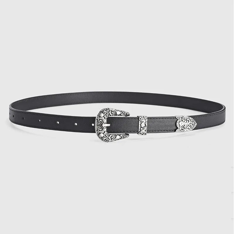 Retro Streetwear Geometric Pu Leather Alloy Women's Leather Belts