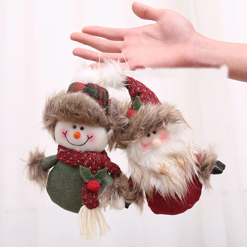 Christmas Cartoon Style Cute Santa Claus Indoor Family Gathering Festival Hanging Ornaments