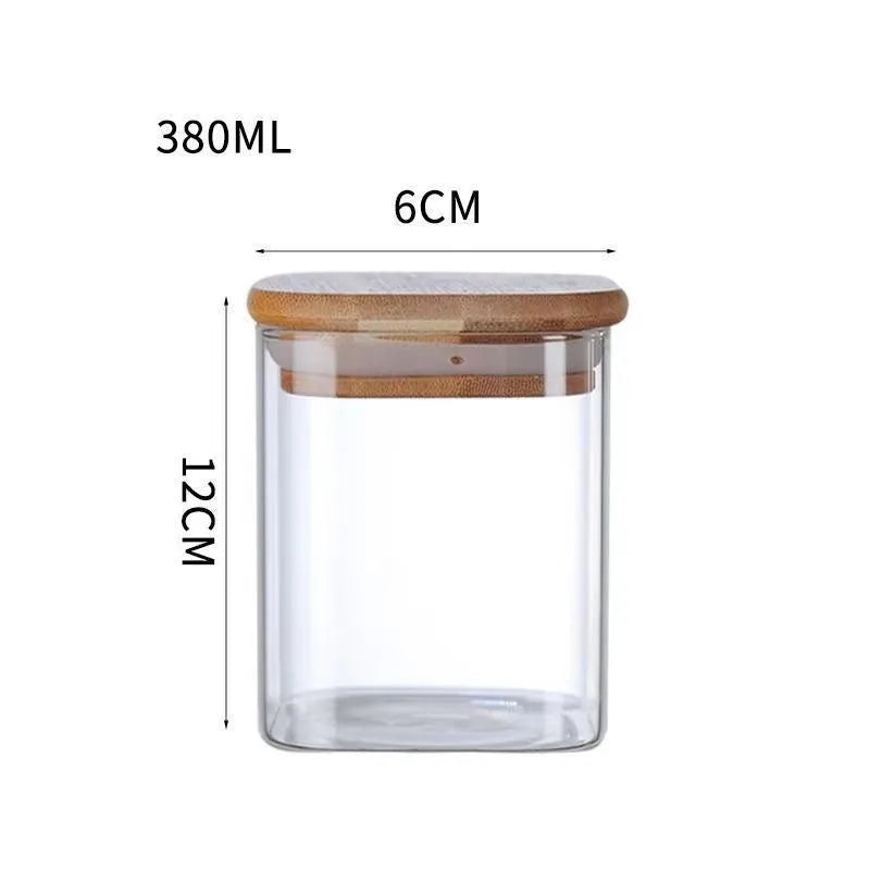 Simple Style Solid Color Glass Storage Container Box