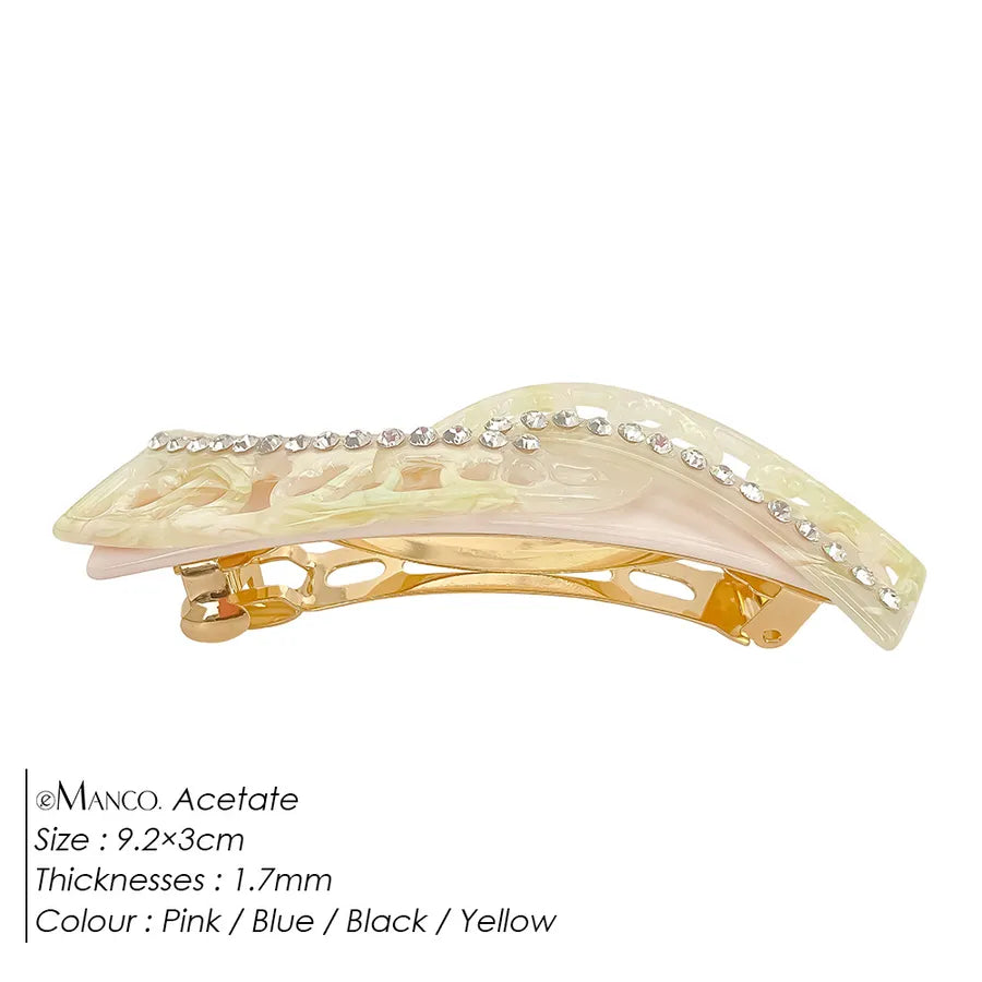 Elegant Sweet Acetate Hair Clip Trendy Cool Simple Diamond Barrette Women's New Style Spring Clamp Hair Accessories