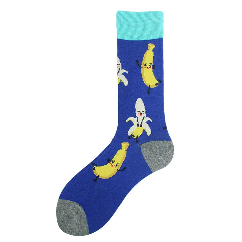 men's cartoon style animal cotton ankle socks a pair