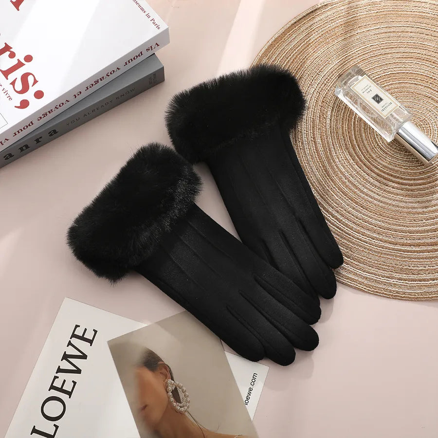 Women's Sweet Simple Style Solid Color Gloves