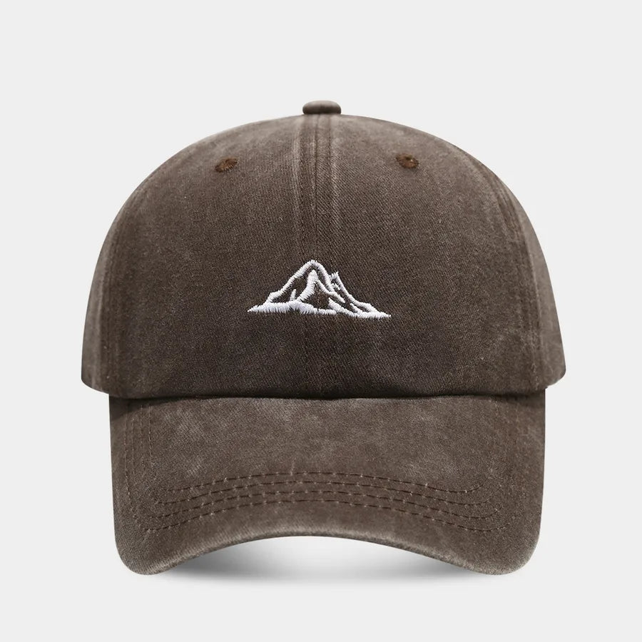 Unisex Casual Simple Style Streetwear Mountain Embroidery Curved Eaves Baseball Cap