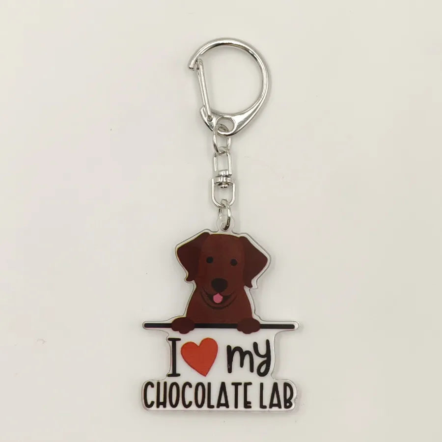 Ethnic Style Simple Style Letter Dog Arylic Unisex Keychain