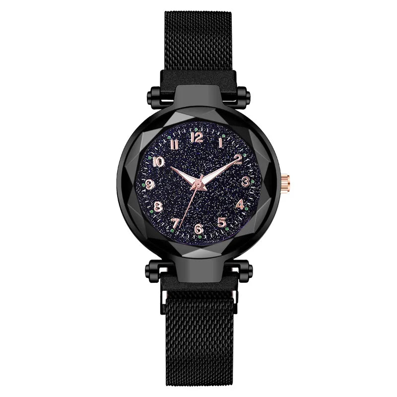 Simple Style Starry Sky Suction Buckle Quartz Watch Women's Watches