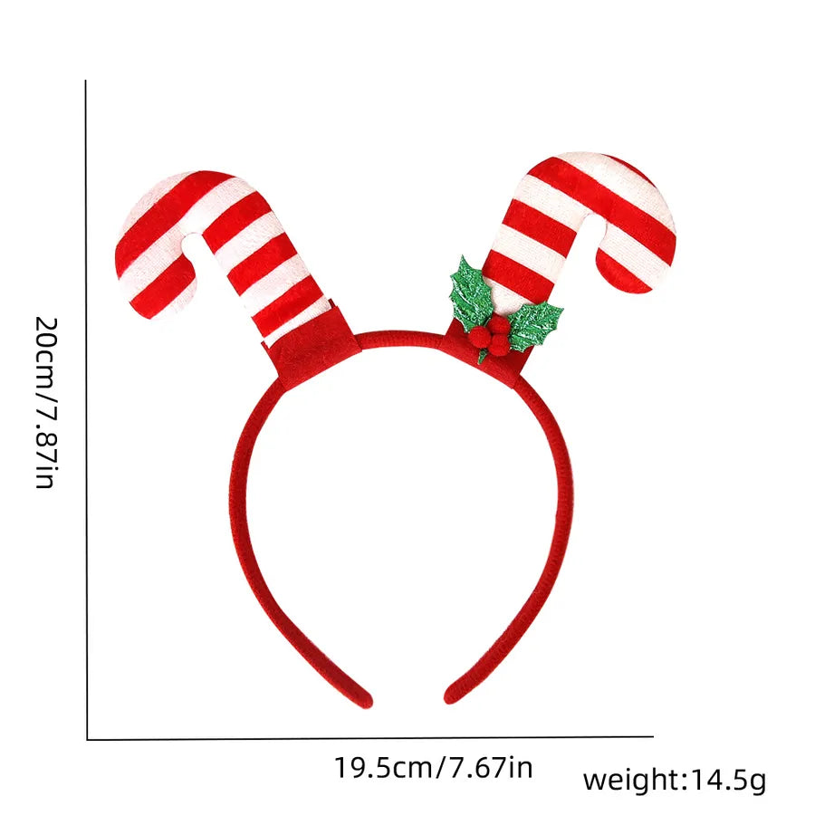 Christmas Cartoon Style Cute Christmas Hat Santa Claus Plastic Party headband