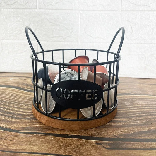 Casual Classical Solid Color Iron Coffee Basket