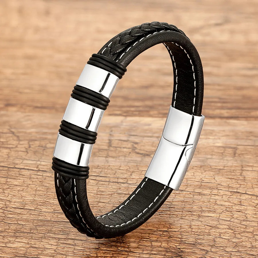 Classic Style Geometric Metal Men's Bracelets