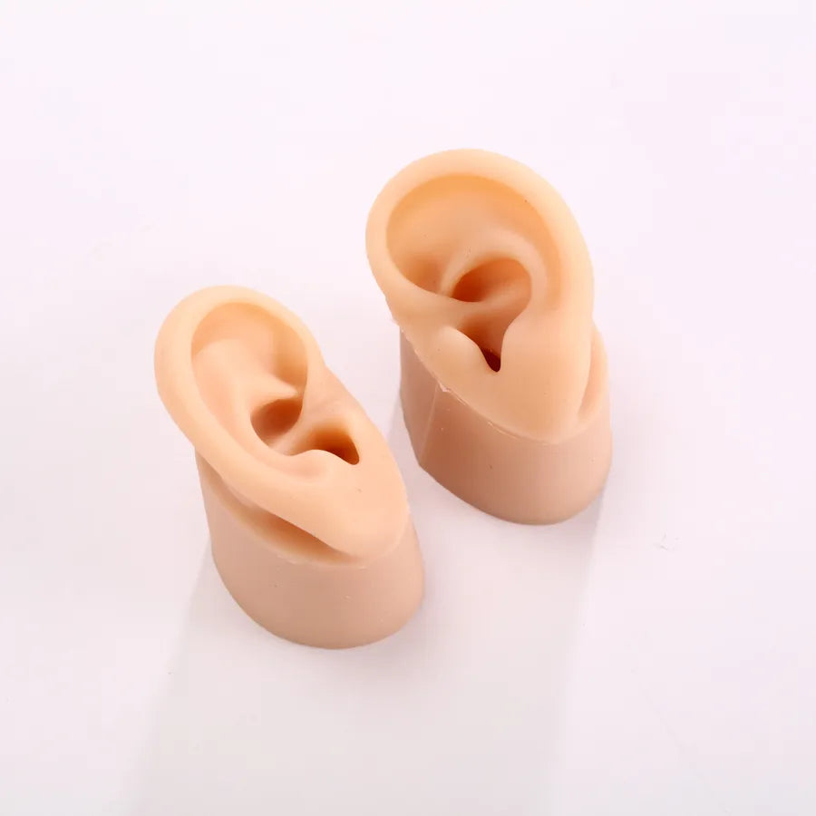 silicone simulation fake ear facial features teaching practice props nose mouth navel stud ring accessories display stand model