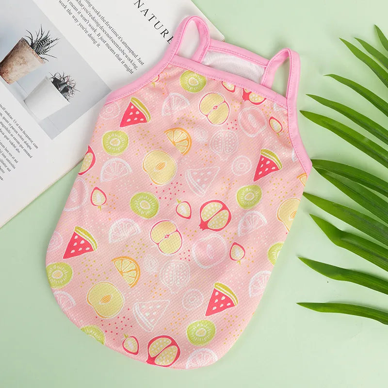 cute sweet polyester cartoon fruit pet clothing