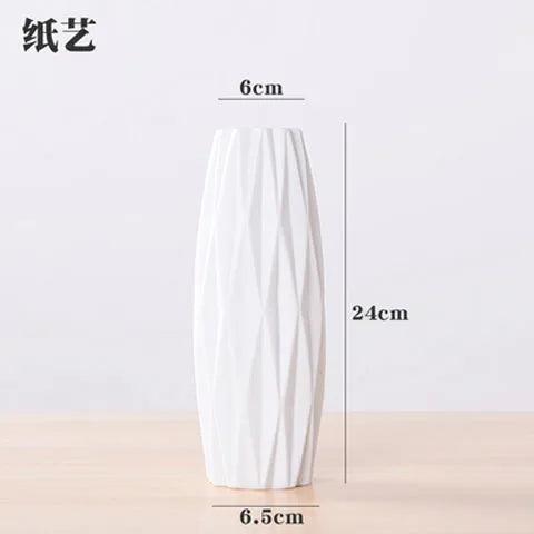Simple Modern Star Ceramic Vase Ornaments Living Room White Porcelain Fresh Dried Flower Creative Ceramic Flower Set