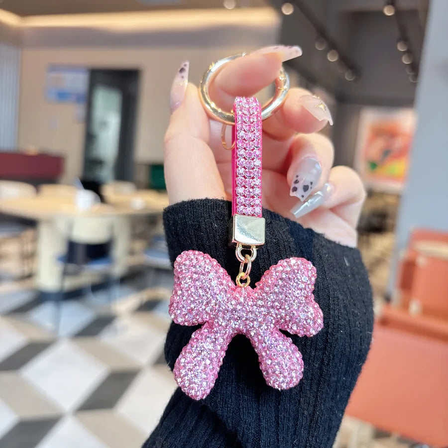 1 Piece Classic Style Bow Knot Metal Unisex Bag Pendant Keychain