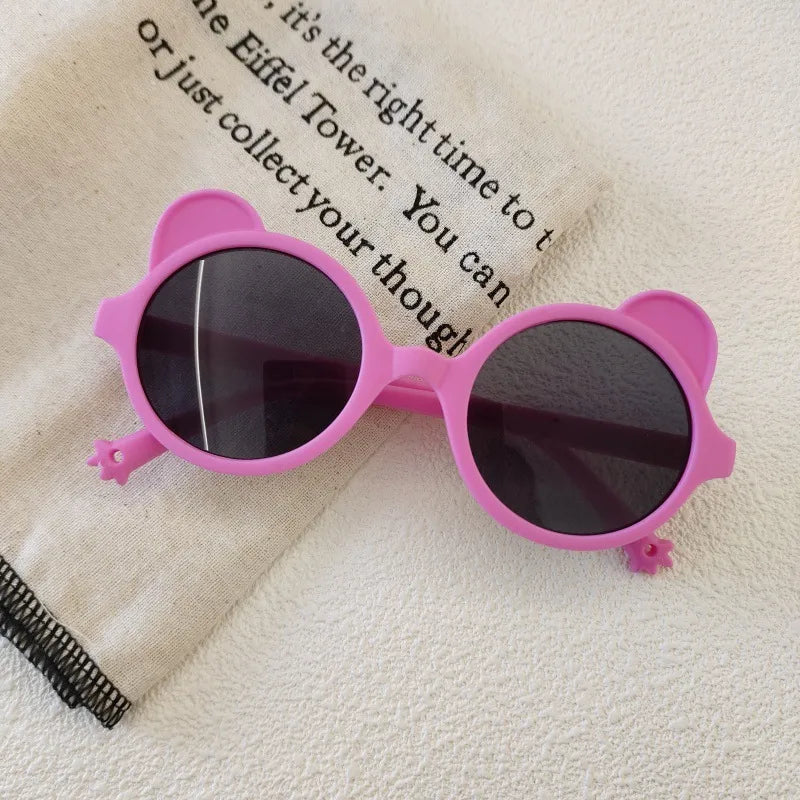 Sweet Simple Style Solid Color Resin Special-Shaped Mirror Full Frame Kids Sunglasses