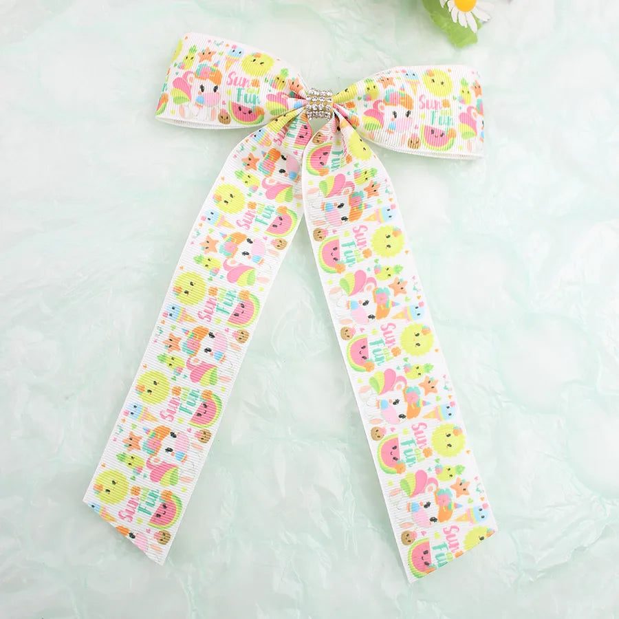 Summer National Day Fruit Bow Hairpin Flamingo Pineapple Bow   Spring New