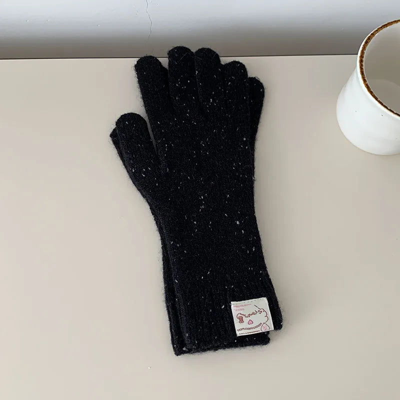 Women's Sweet Classic Style Solid Color Gloves