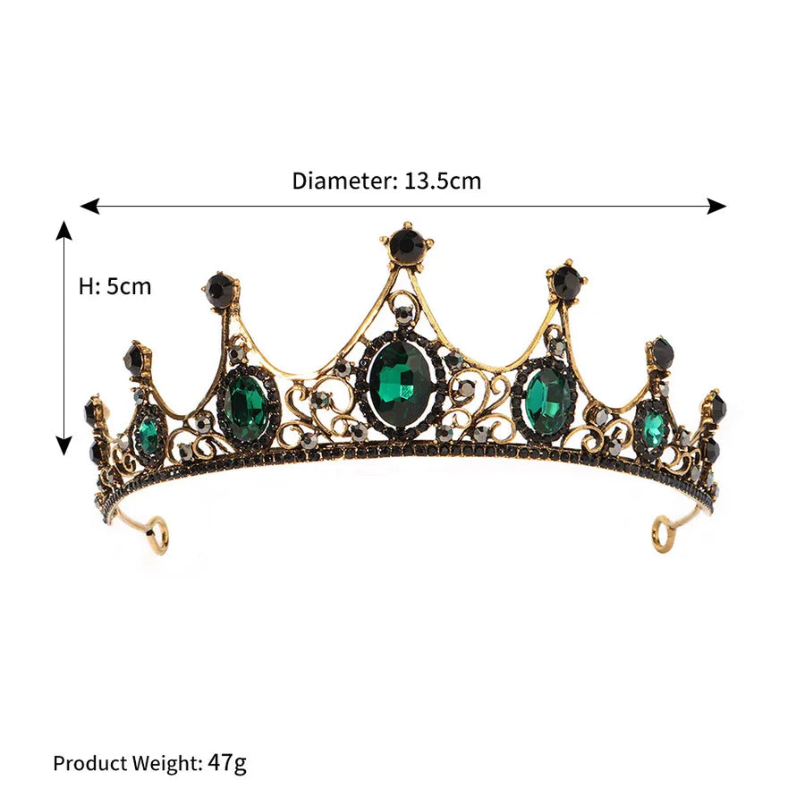 baroque  prom crown rhinestone pearl headband