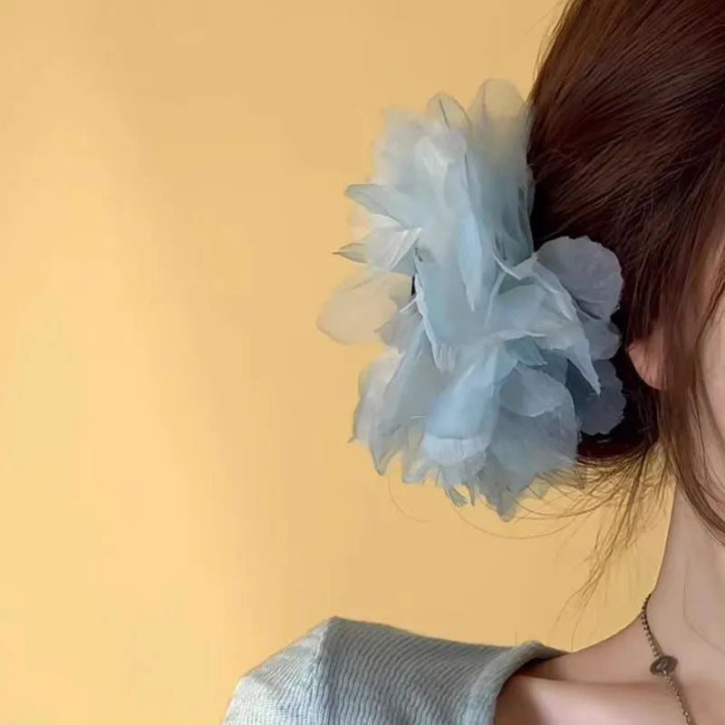 Super Fairy Artificial Flower Butterfly Flower Tassel Grip Female Sweet Style Unique and Exquisite Barrettes Ins All-Match Hair Accessories Fashion