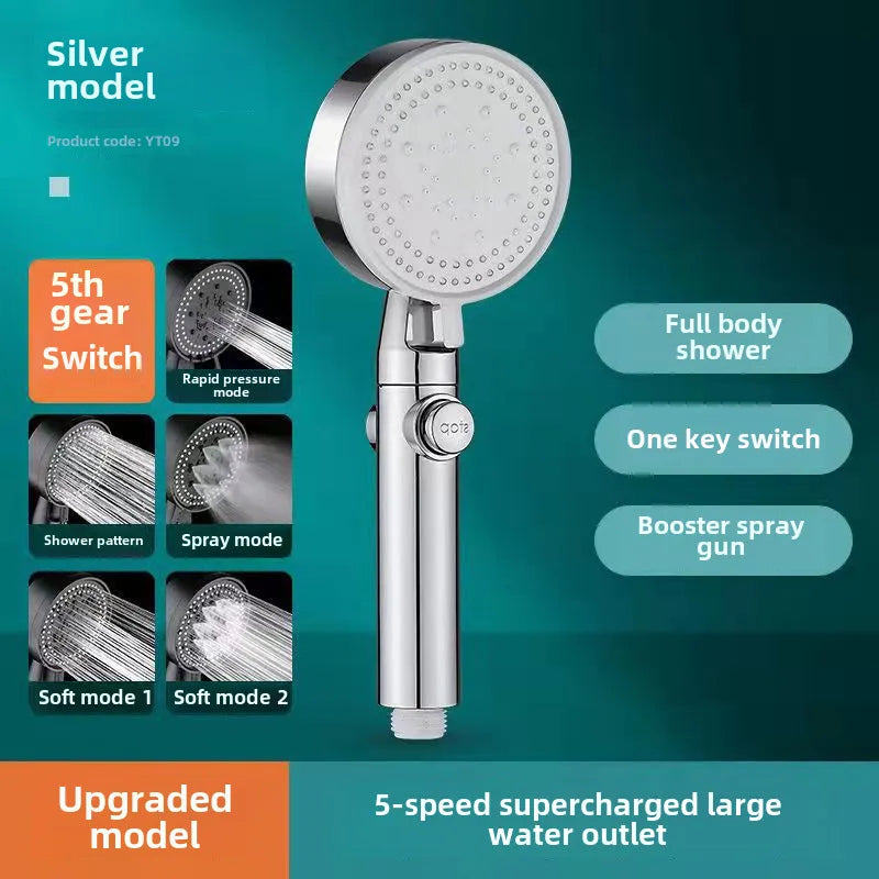 Pressurized Shower Head Shower Set Wholesale Black Samurai Home Bath Handheld Shower Head Bathroom Bracket