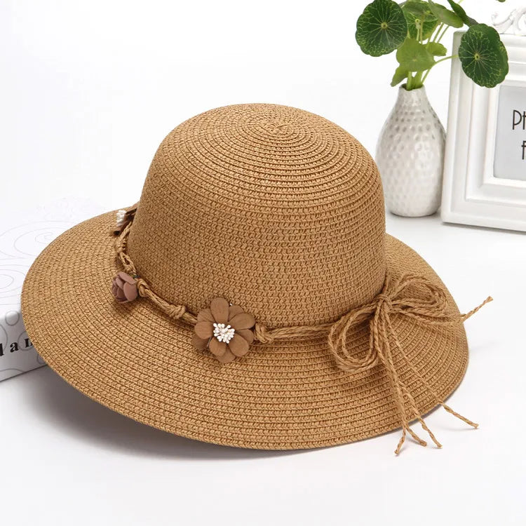Women's Simple Style Bow Knot Bowknot Flat Eaves Bucket Hat