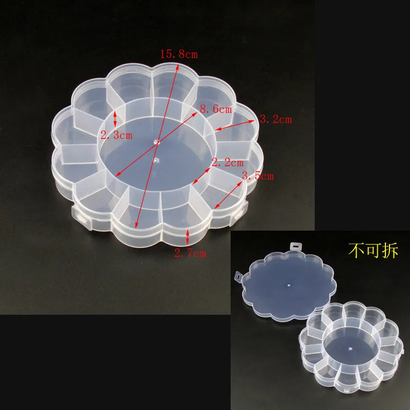 jewelry box plastic detachable 36 small lattice jewelry necklace ring earrings storage box