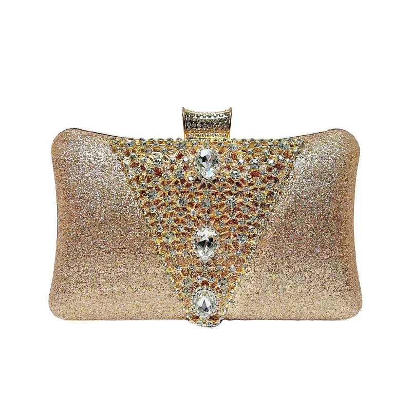 New  Dinner Bag Diamond Embedded Ladies Handbag Evening Gown Chain Crossbody Handheld Women's Bag