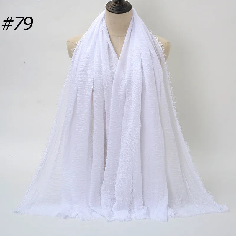 fashion solid color cotton pashmina scarves