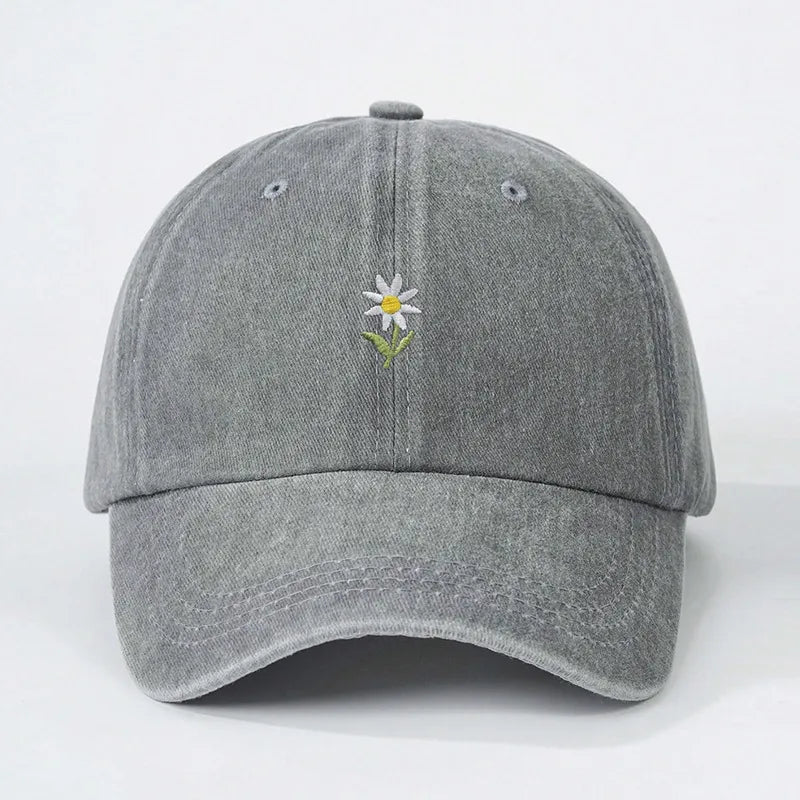 Unisex Classic Style Daisy Curved Eaves Baseball Cap