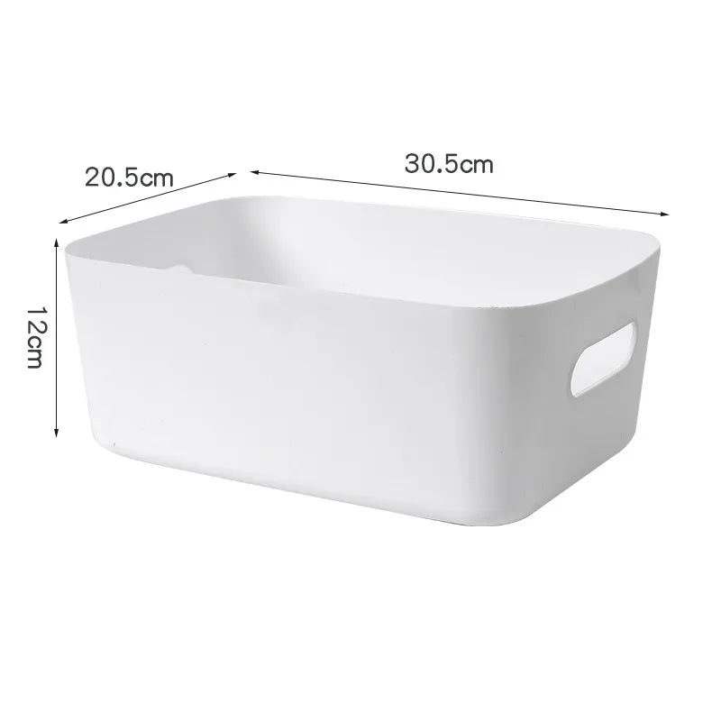 Simple Style Color Block Solid Color Plastic Storage Basket