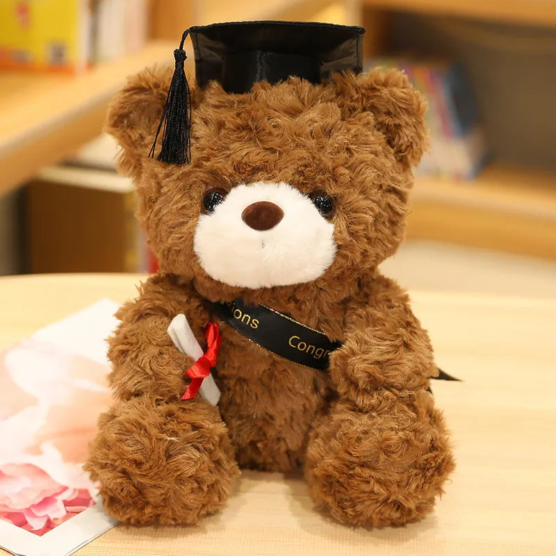 Doctor Hat Bear Doll Doctor Bear Plush Toy Teddy Bear Graduation Bear Doll Graduation Season Gift logo