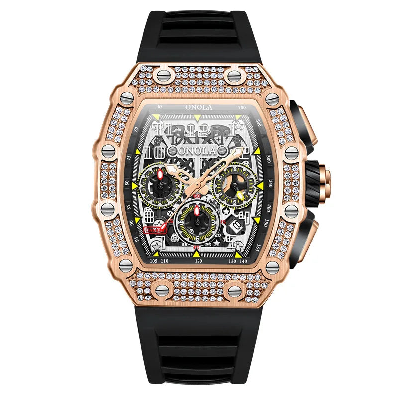 retro solid color buckle mechanical men's watches