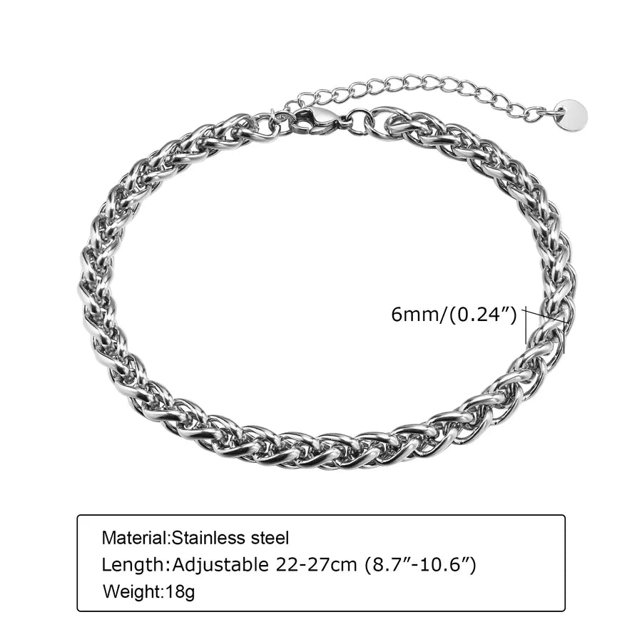 Simple Style Geometric 201 Stainless Steel Men's Anklet
