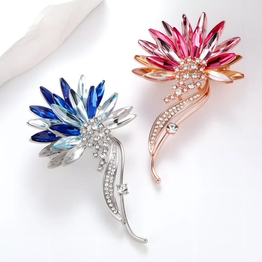 Elegant Pearl Alloy Flower Brooch Pin Women's Personality Design Lapel Pin Cute Romantic Animal Floral Pattern Office Selfie Suitable All Seasons