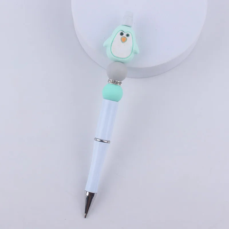 creative cartoon animal silicone bead color ballpoint pen