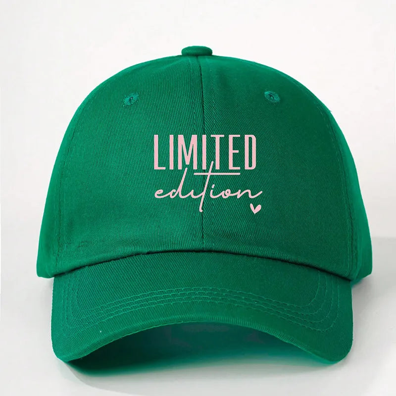 Unisex INS Style Casual Vacation Vocabulary Words/Name Curved Eaves Baseball Cap