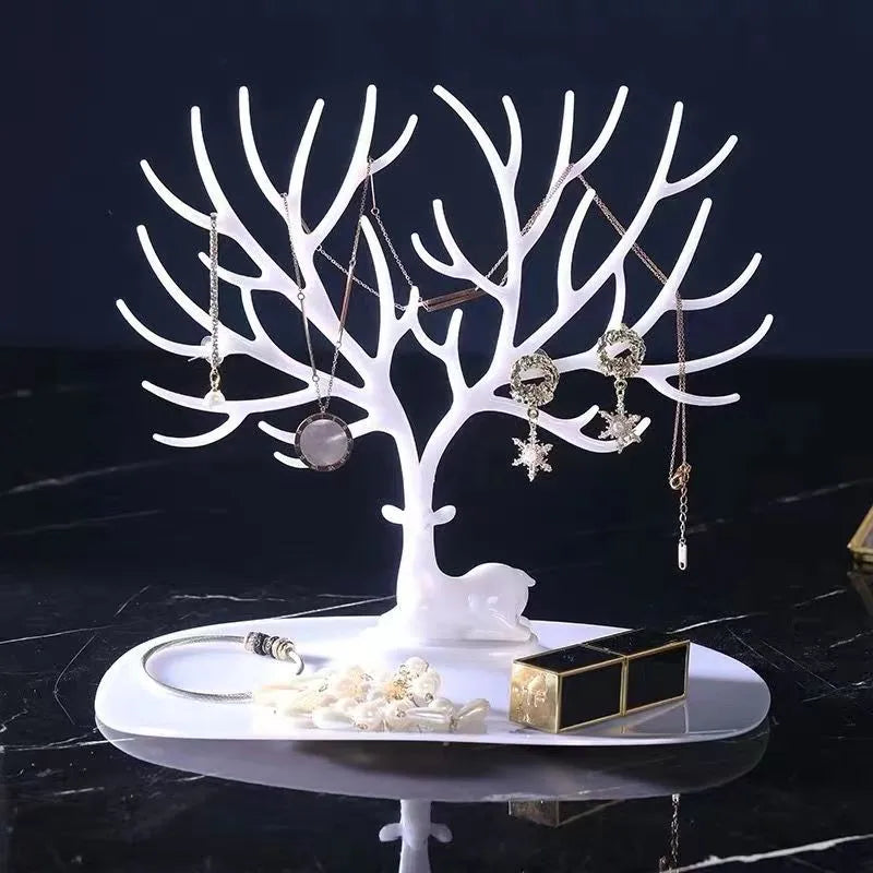 artistic animal tree plastic jewelry rack