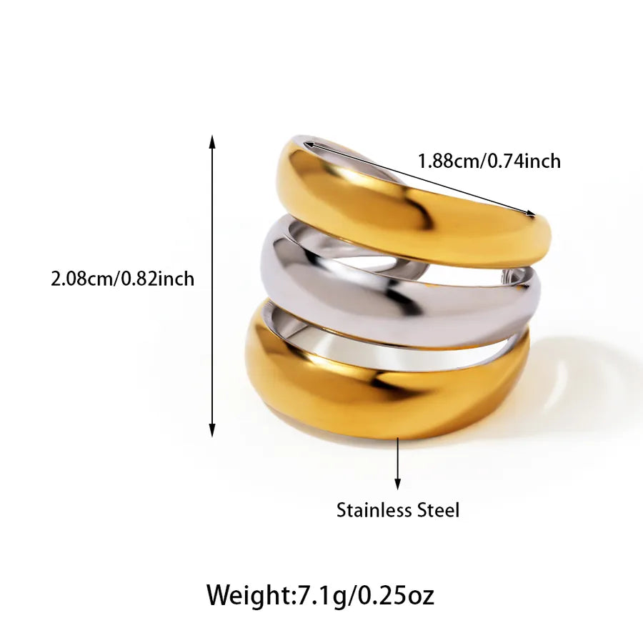 Wholesale Jewelry Casual Starfish Heart Shape Flower 304 Stainless Steel Open Rings