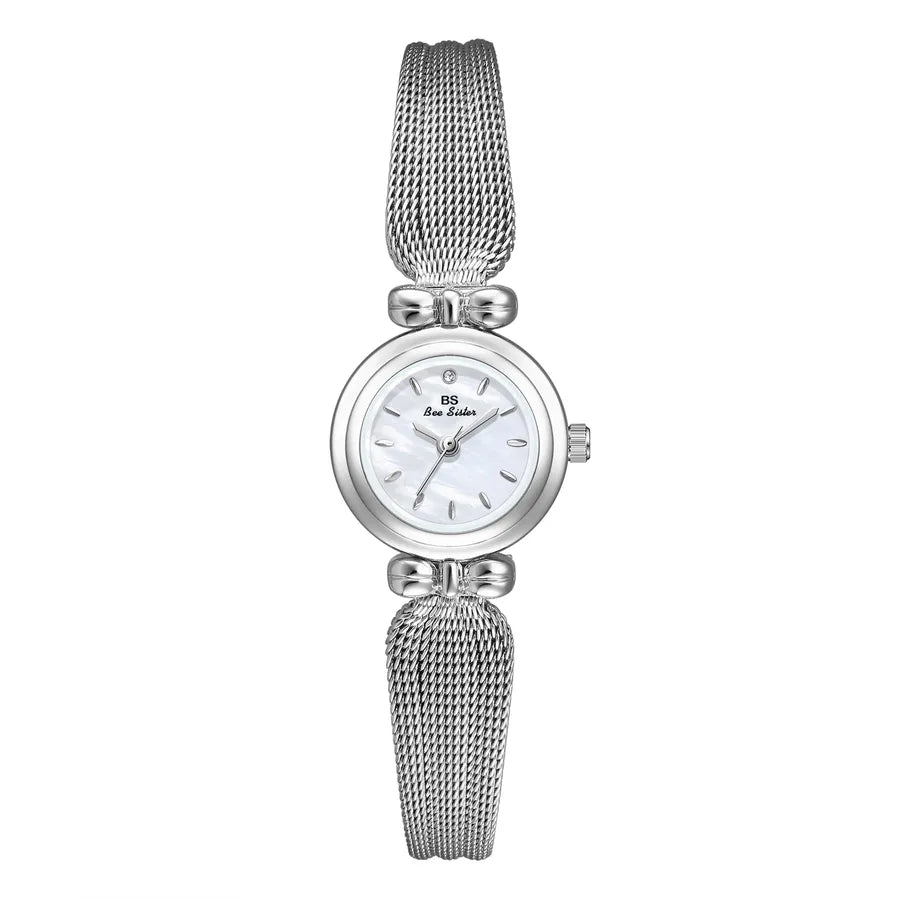 Elegant Simple Style Solid Color Single Folding Buckle Quartz Women's Watches