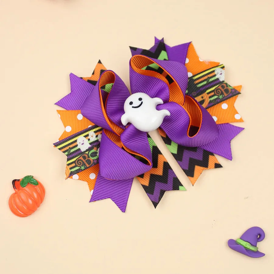 Halloween Pumpkin Skeleton Bat Hair Clip Cartoon Night Horror Movie Hair Accessories For Children