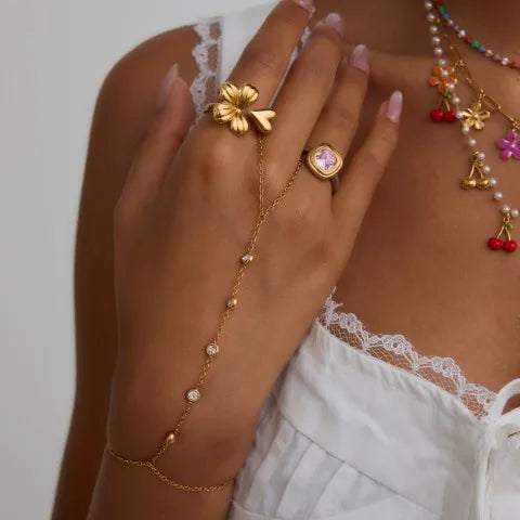 Sweet Simple Style Geometric 304 Stainless Steel cable chain Bracelets In Bulk