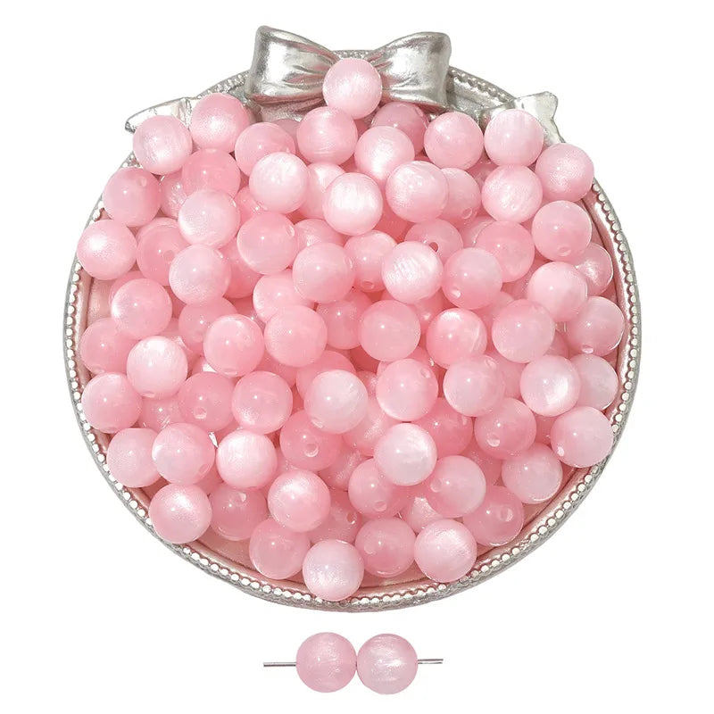 8/10/12 resin imitation cat eye beads handmade DIY jewelry accessories bracelet necklace beaded loose beads material
