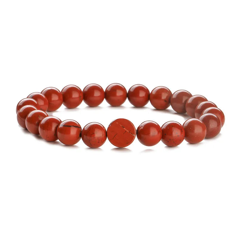 Retro Classic Style Geometric Natural White-Barked Pine Green Aventurine Tiger Eye Beaded Chain Bracelets In Bulk