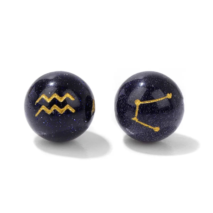 1 Piece Diameter 10mm Stone Constellation Beads