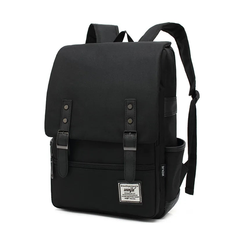 Unisex Solid Color Oxford Cloth Zipper Buckle Fashion Backpack School Backpack