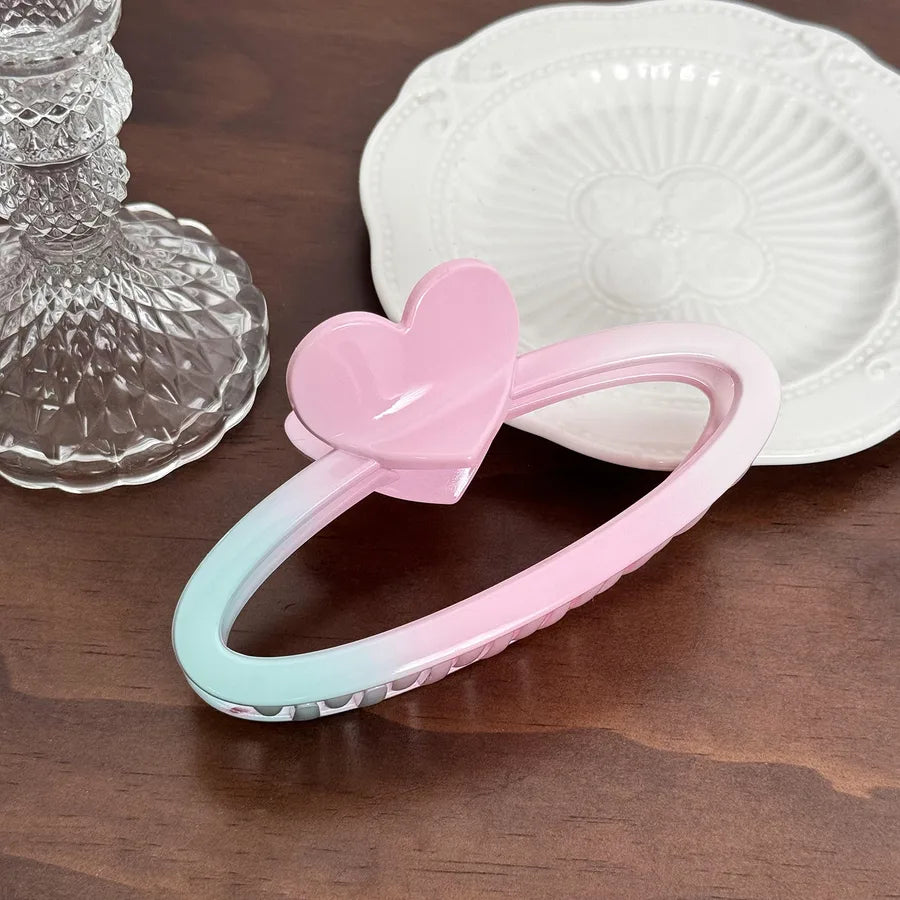 Dove Elegant Green Pink Gradient Shark Hair Clip Women's Luxury Sensation Headwear Perfect for Updos and Ponytails