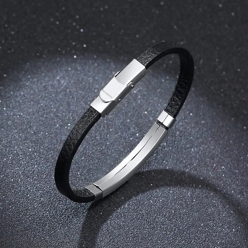 simple style geometric stainless steel polishing bangle 1 piece