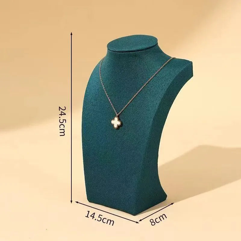 Modern Simplicity Jewelry Necklace Display Stand Counter Display Props Mannequin Pendant Holder Velvet Leather Material