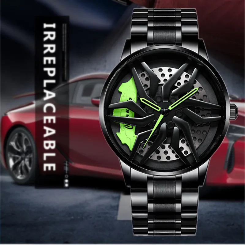 casual geometric single folding buckle quartz men's watches