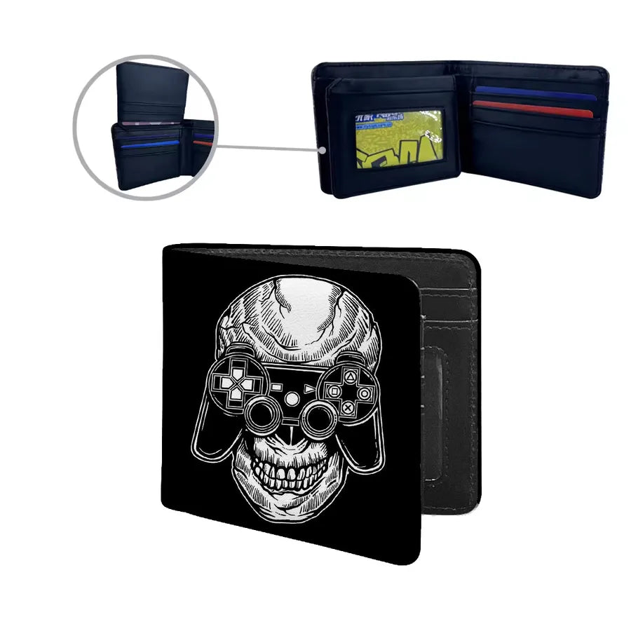 Men's Skull Pu Leather Flip Cover Wallets