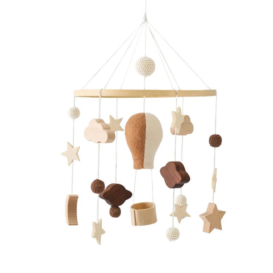 Nordic Style Felt Animal Bed Bell Hanging Decoration Baby Infant Carriage Hand Eye Coordination Hanging Ornament Bed Bell